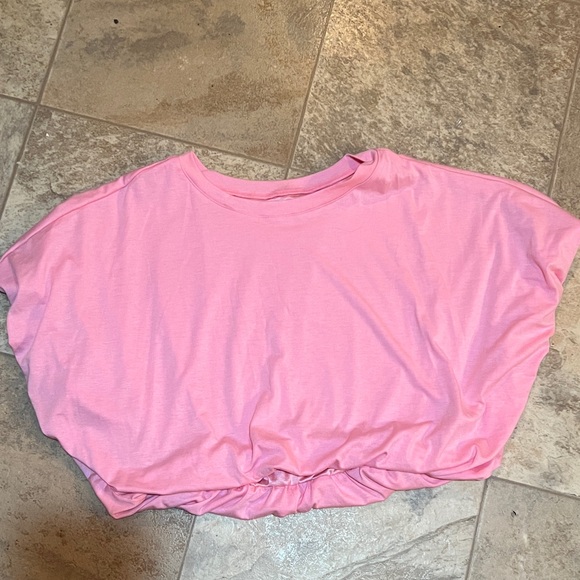 Womens Crewneck Crop Tops Short Sleeve Casual Loose Cropped T Shirts Large - Picture 2 of 6